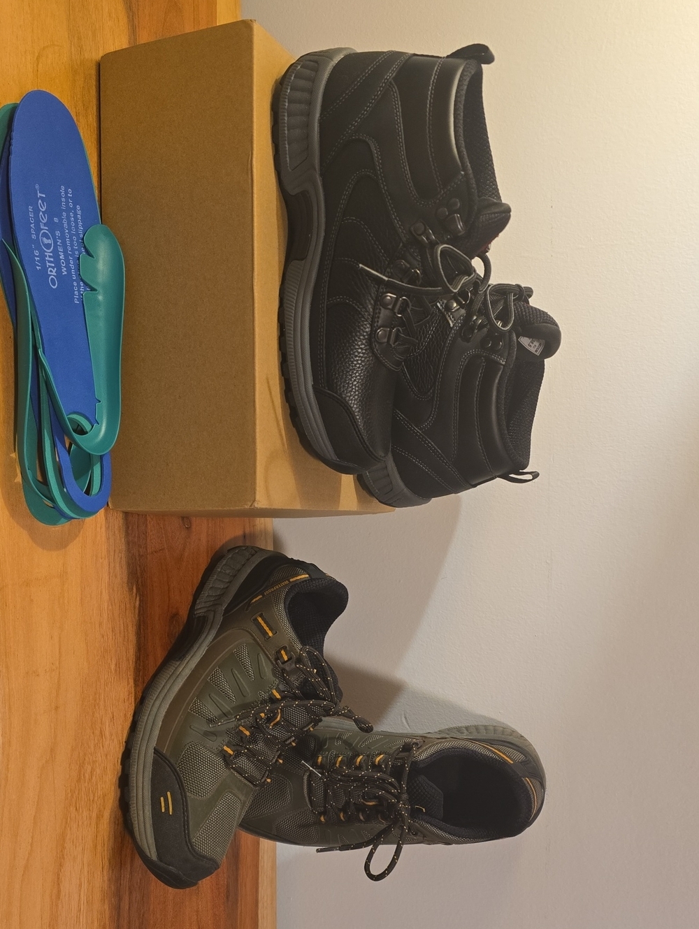 Never Worn Orthofeet Black and Olive Green Bundle Deal - 2 For The Price Of 1